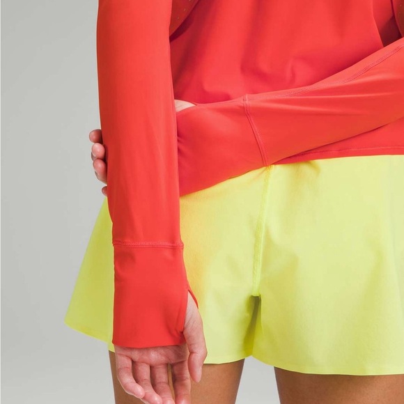 Lululemon UV Protection Fold-Over Running Long-Sleeve Shirt Solar Orange size 6‌ - Picture 2 of 14